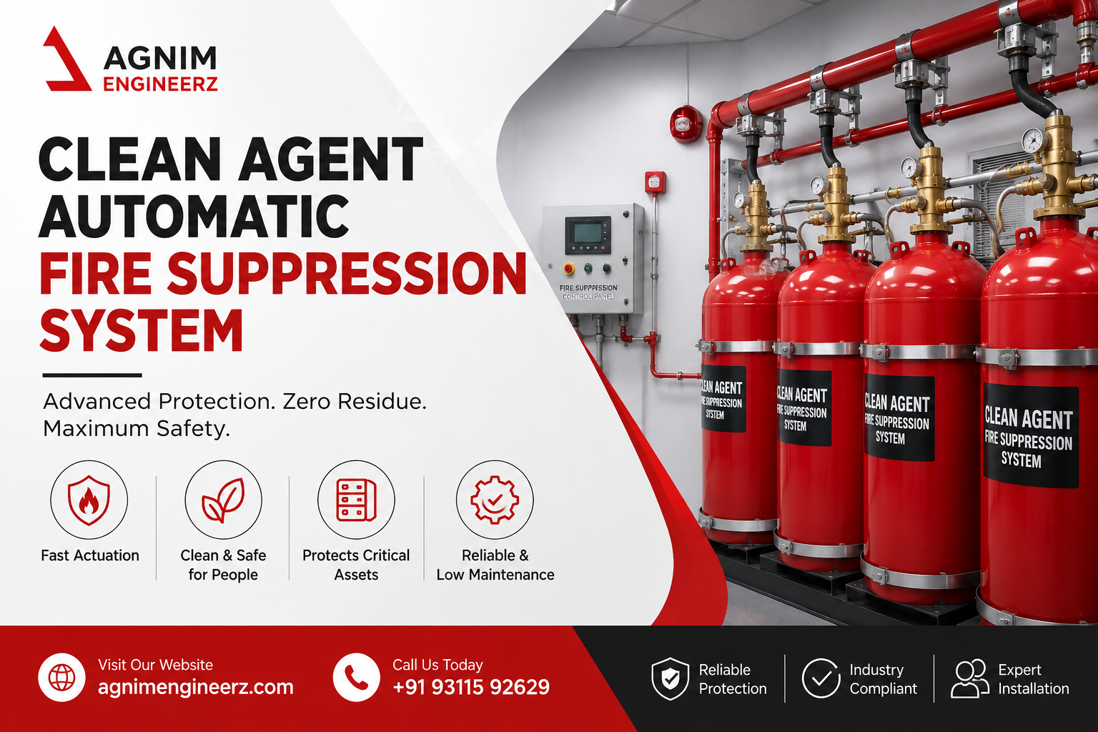 clean agent automatic fire suppression system