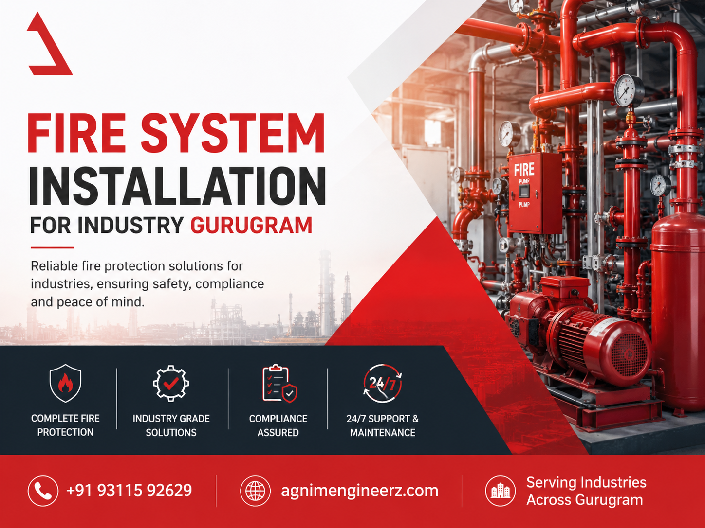 Fire system installation for industry in Gurugram